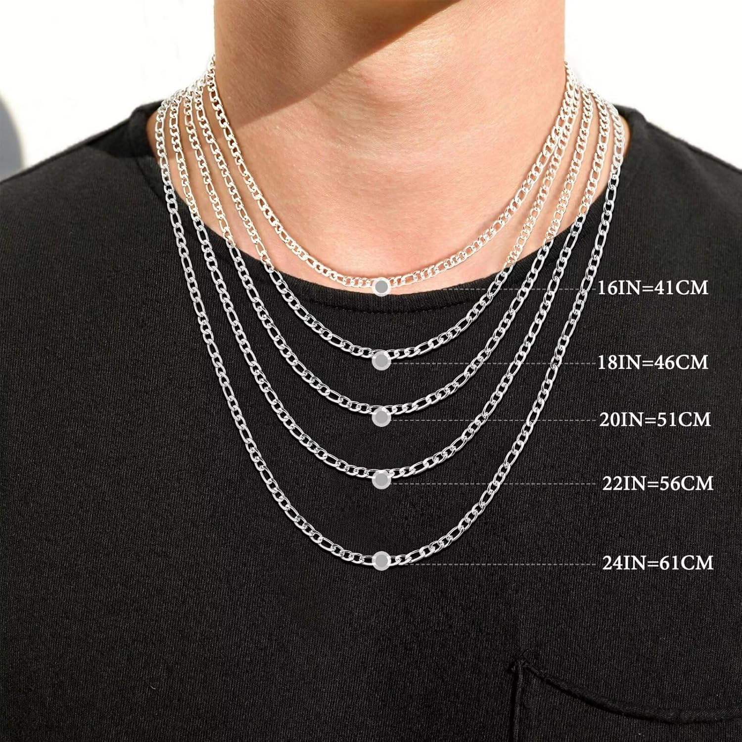 Ursteel 925 Sterling Silver Cross Pendant for Men - Stainless Steel Chain Cross Jewelry 16-24 Inches - Image 5