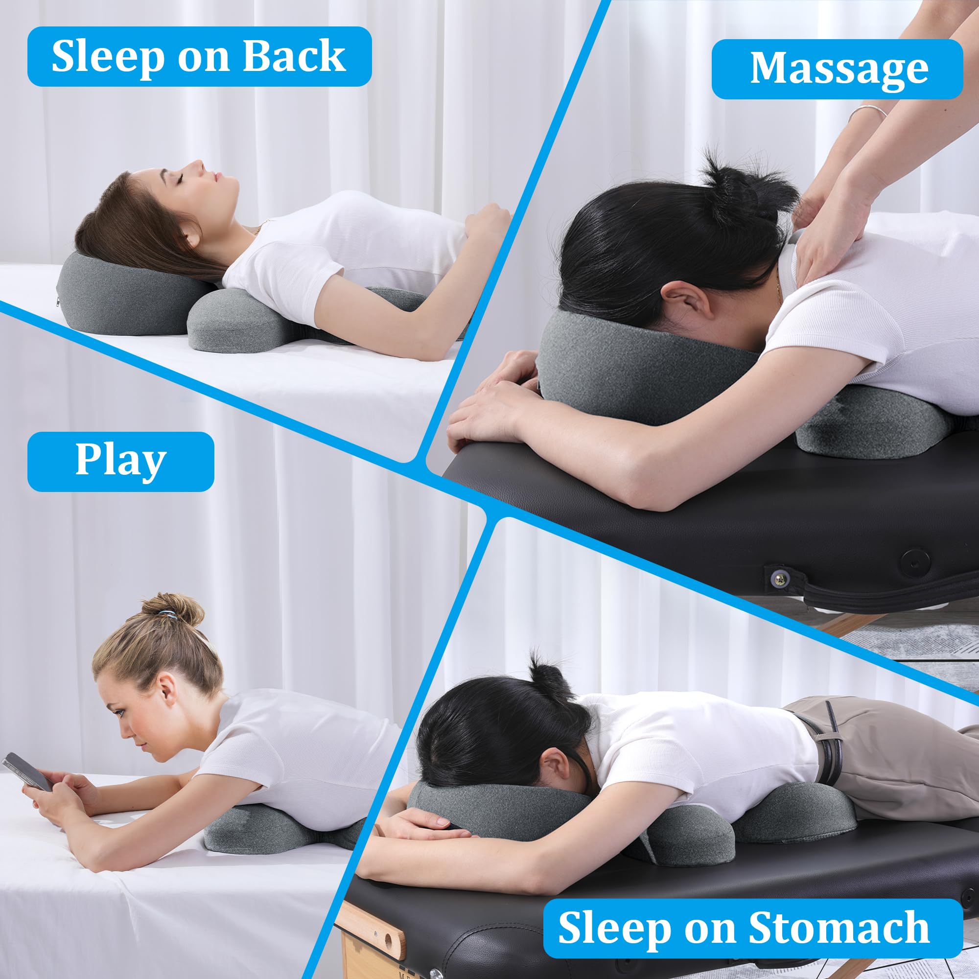 Amazon.com: MABOZOO Face Down Massage Pillow, Face Down Pillow for