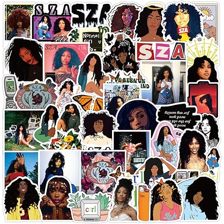 50PCS SZA CTRL Stickers for Laptop, Water Bottles, Phone, and More by...