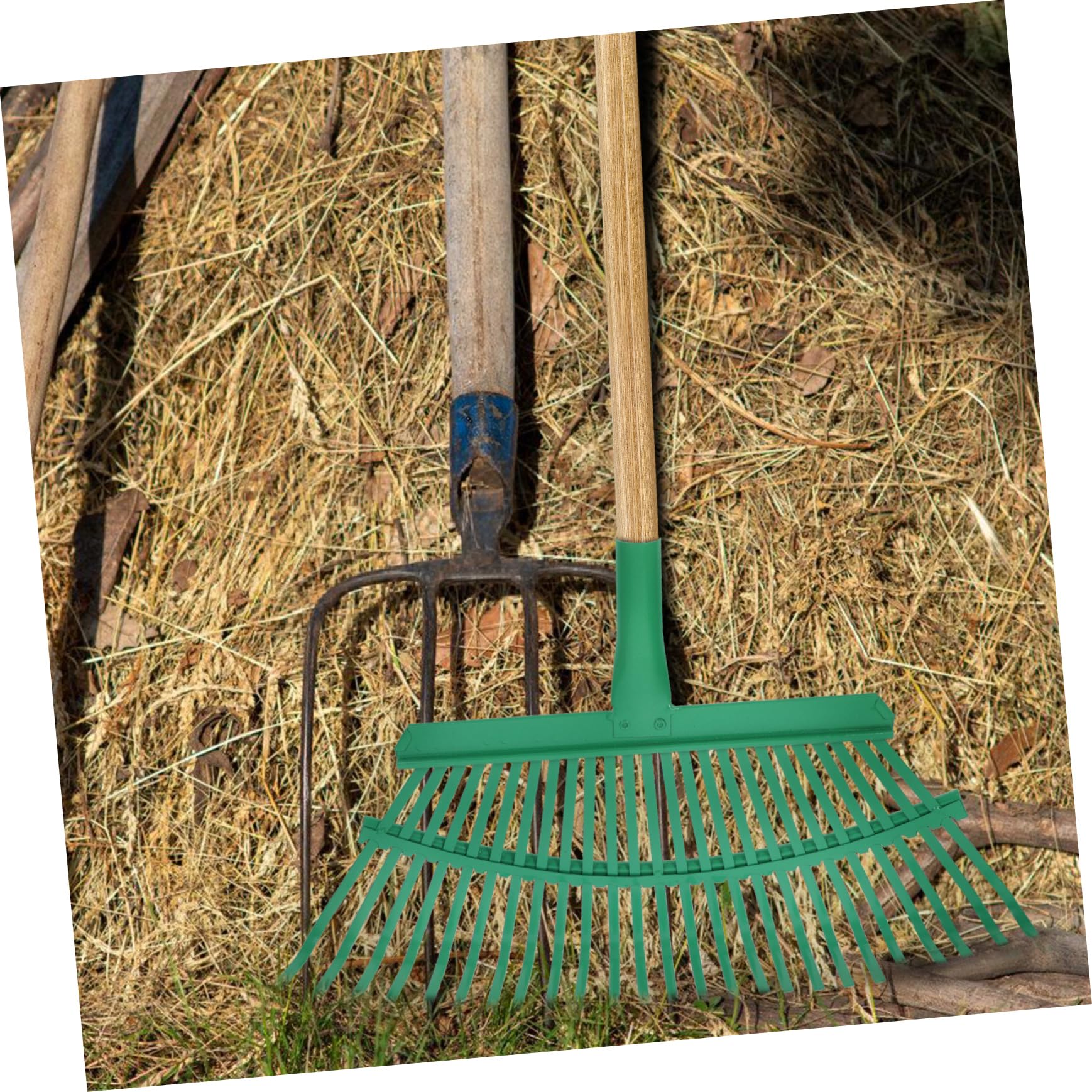 Ersatzkopf für Gartenrechen aus Stahl, Grün, Leicht und Multifunktional | Gartenarbeit und Yard Work, zum Entfernen Großer Laubmengen, Passende Ergänzung für Rechen