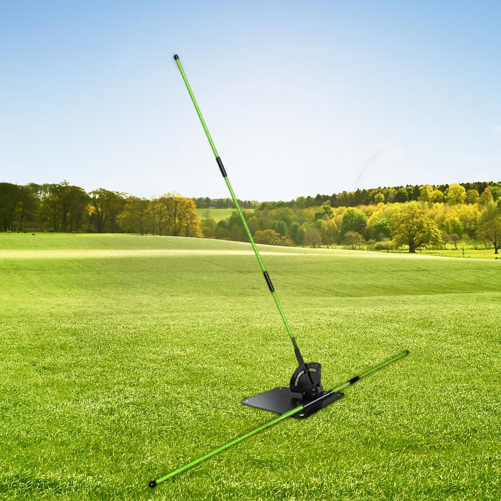 Generisch Barras de alineación de golf – Soporte de ángulo, barras de entrenamiento de golf con escala transparente para prácticas de swing, patio trasero de oficina en casa, precisión de swing para