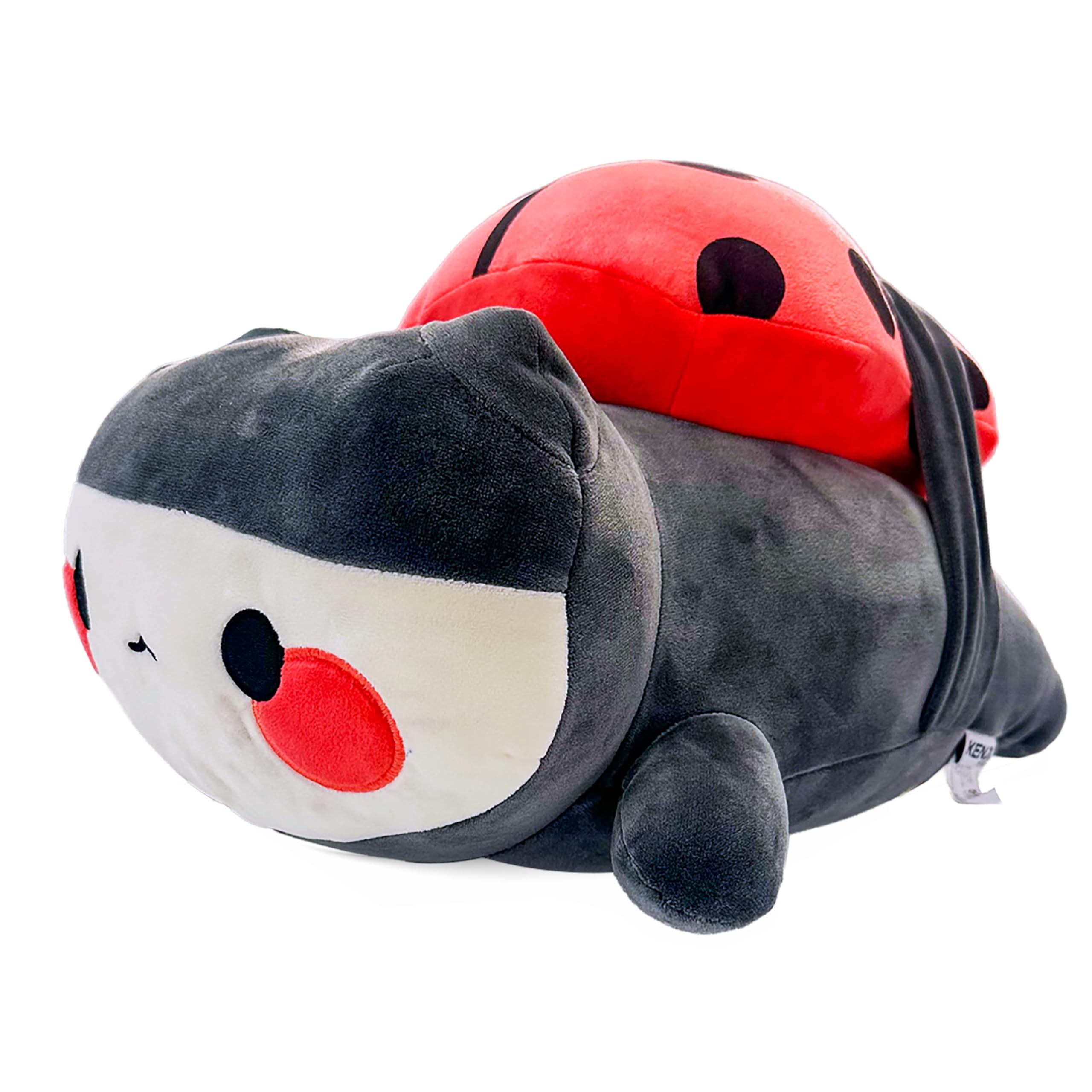KENJI Yabu Sushi Ladybug Cat Plush – Adorably Soft Animal Toys, Cute Plushie for Girls & Boys, Super Soft Plushy Cuddle Characters, Cute Plush Collectible Kawaii Gift for Kids & Teens