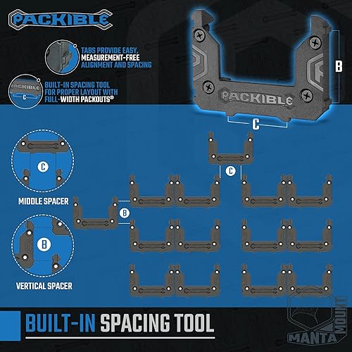 Miniatura 4 de Tool Manta Mounts - Tacos de montaje compatibles con Milwaukee Packout Bloqueo de paquetes Accesorios