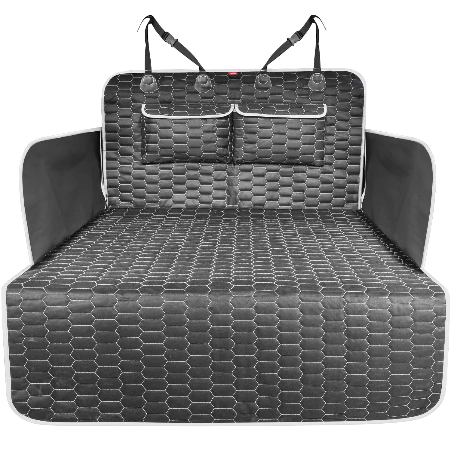 1 Pièce Tapis de Coffre pour Chien pour Kia NIRO 2017-2022/E-NIRO 2019-2024, Protection de Coffre Imperméable avec Protection Latérale et Rebord de Pare-Chocs