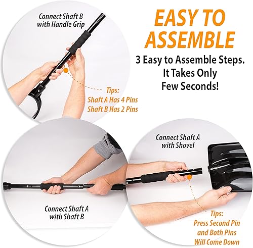 Miniatura 5 de Raspador de hielo (un paquete, kit de pala de nieve 3 en 1)