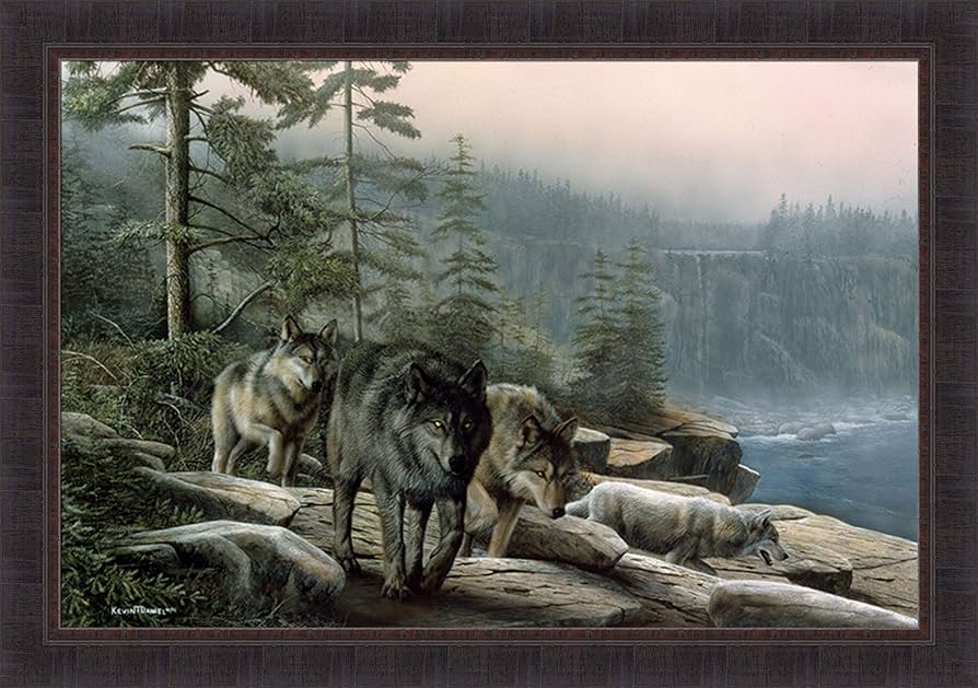 Amazon.com: Stalking The Bluffs by Kevin Daniel 29x41 Wolf