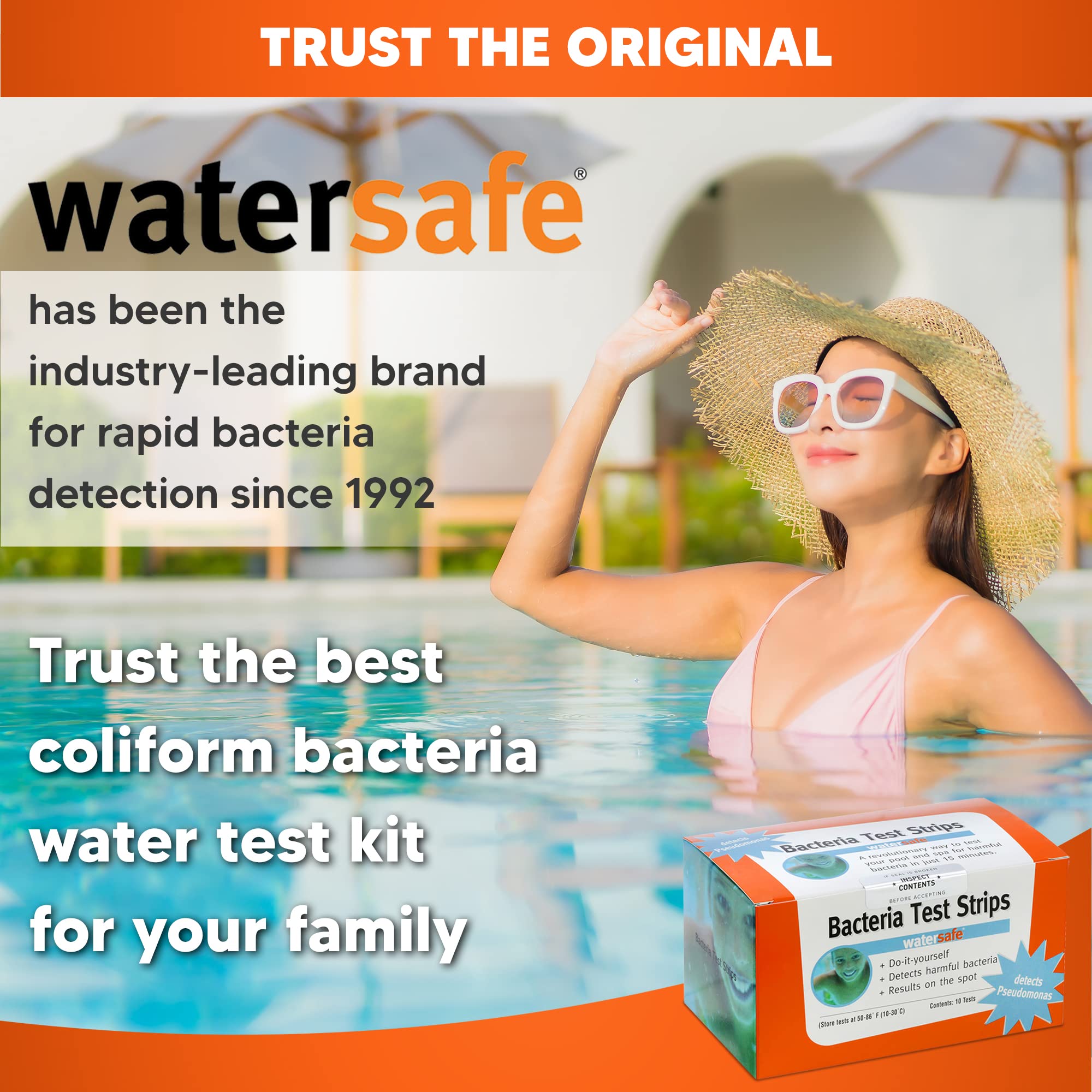 The Original Watersafe Rapid Bacteria 10 Test Kit 1,000 CFU/mL