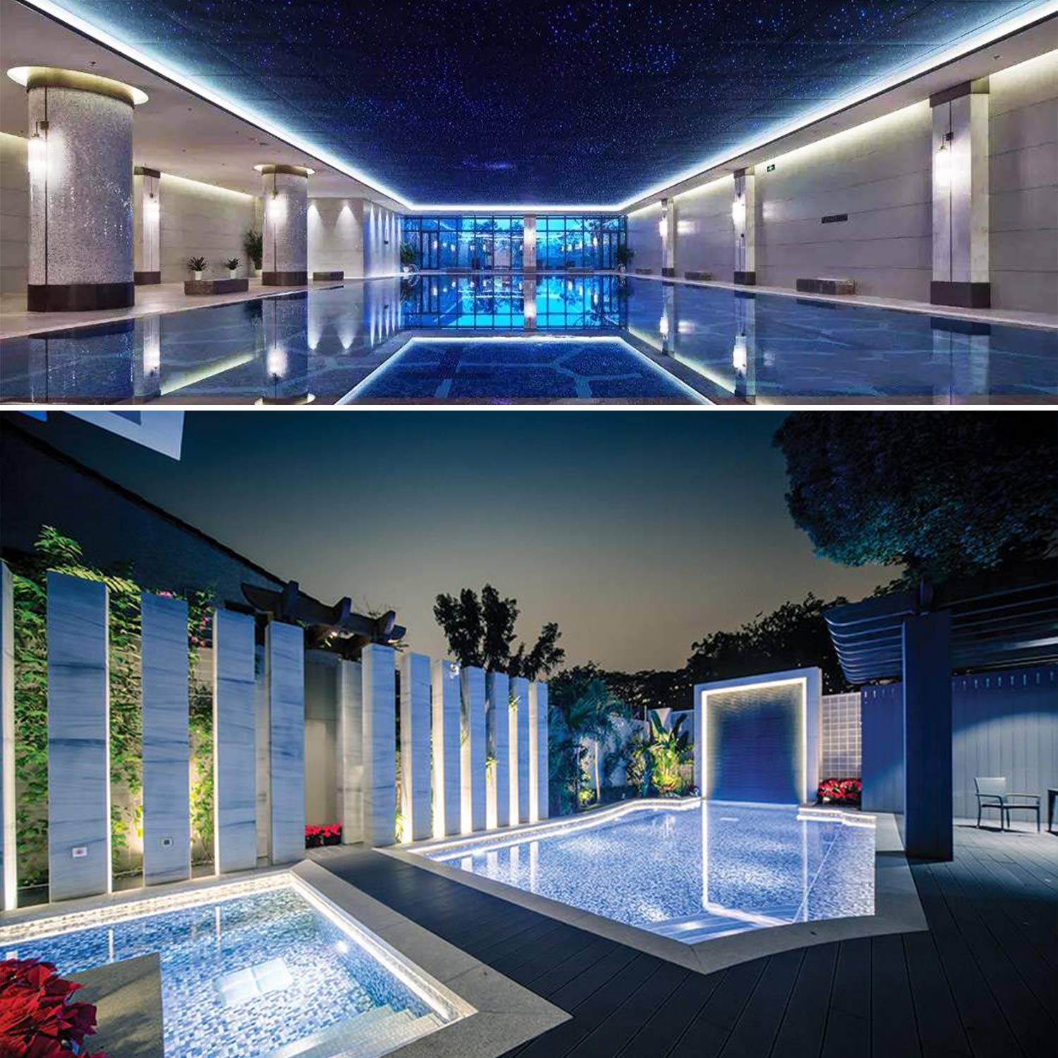 COCOMIA 50M Tubo de LED Manguera, LED de Tira de Manguera Exterior e Interior Blanco Frío,Tiras LED Manguera para Decoración e Iluminación Halloween, Boda, Fiesta, Navidad
