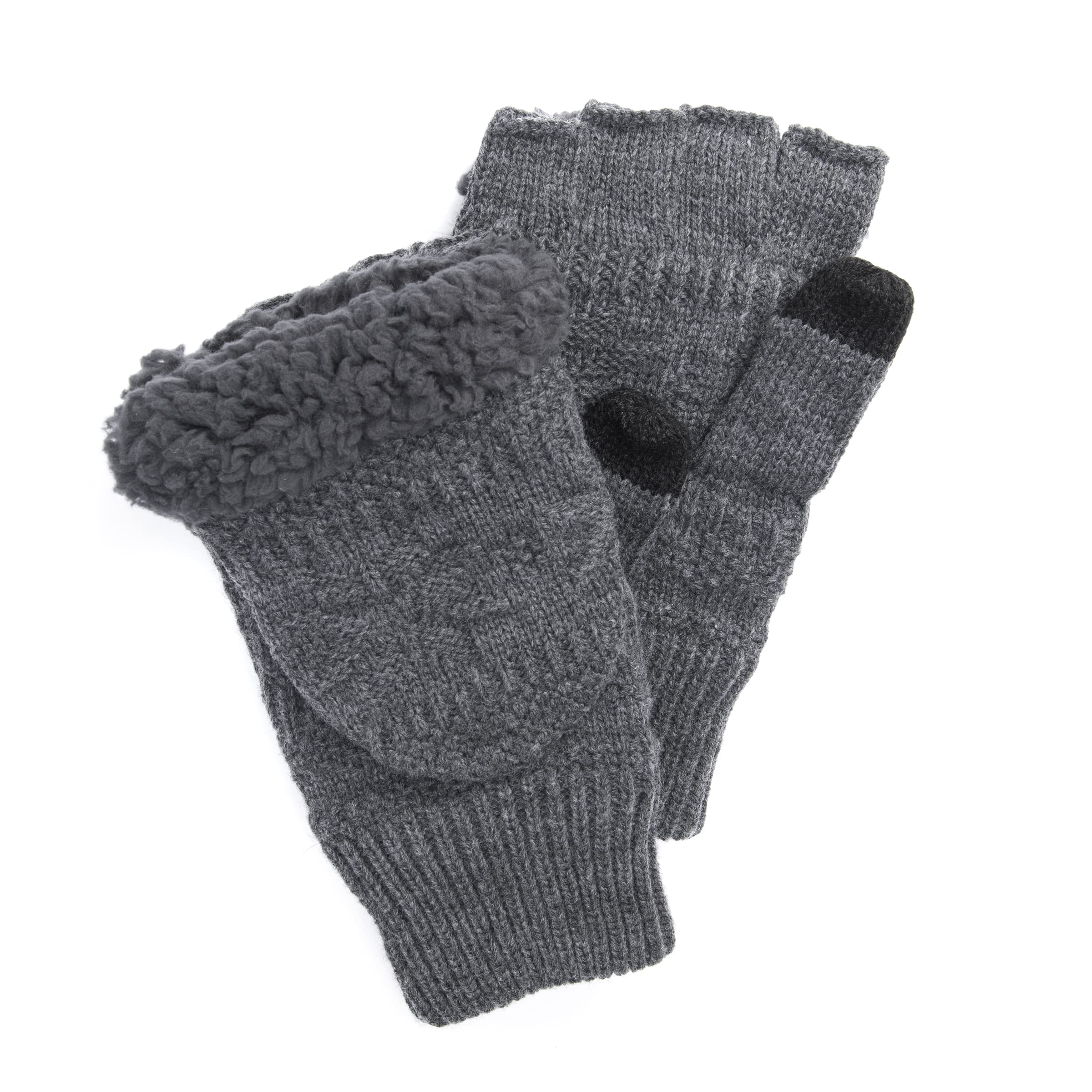 Men's Faux Fur Flip Mittens