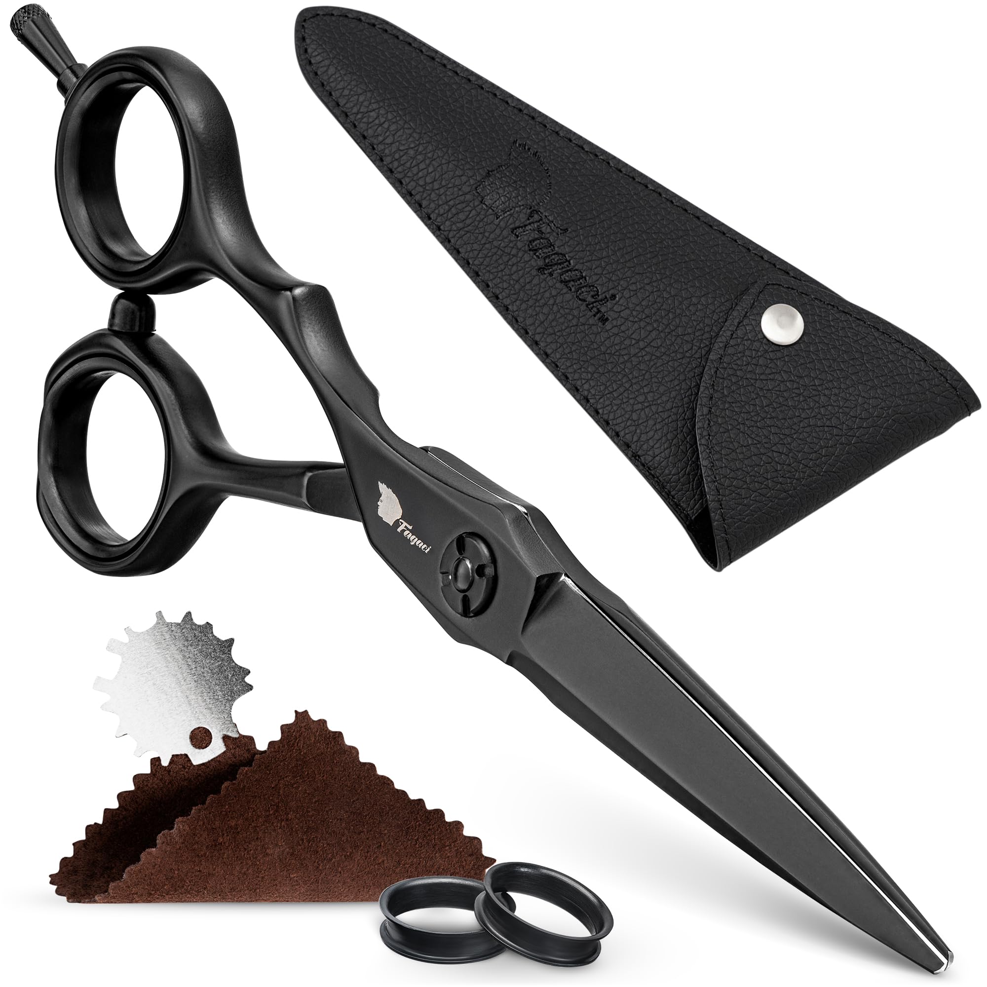 Fagaci Hair Scissors Professional Left 6 440C Steel