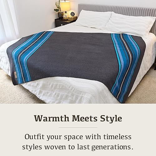 Miniatura 5 de Chubbuck Lakeland Manta de lana gruesa cálida de picnic manta de campamento grande 60 x 84 pulgadas supervivencia al aire libre