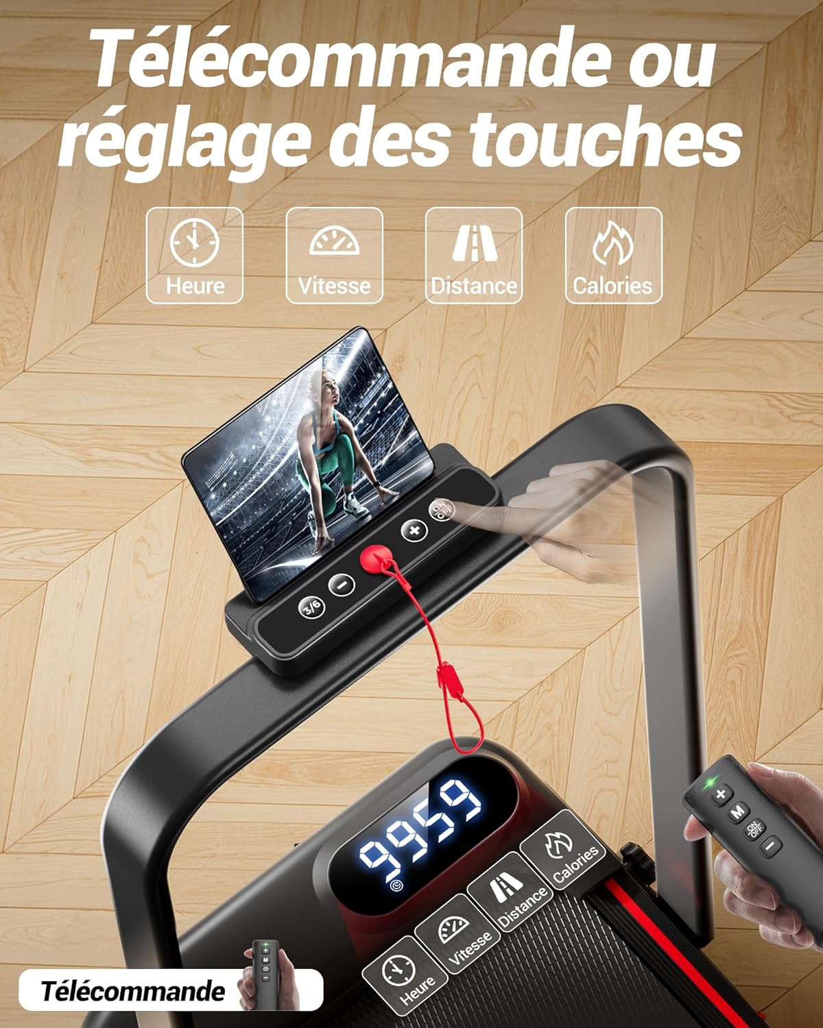 UMAY U17F Treadmill control panel and remote control