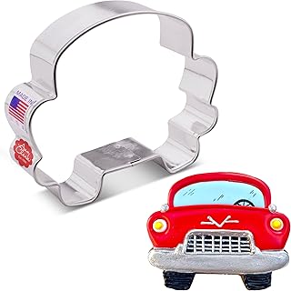 Front Facing Car Cookie Cutter, 2.8" Made in USA by Ann Clark