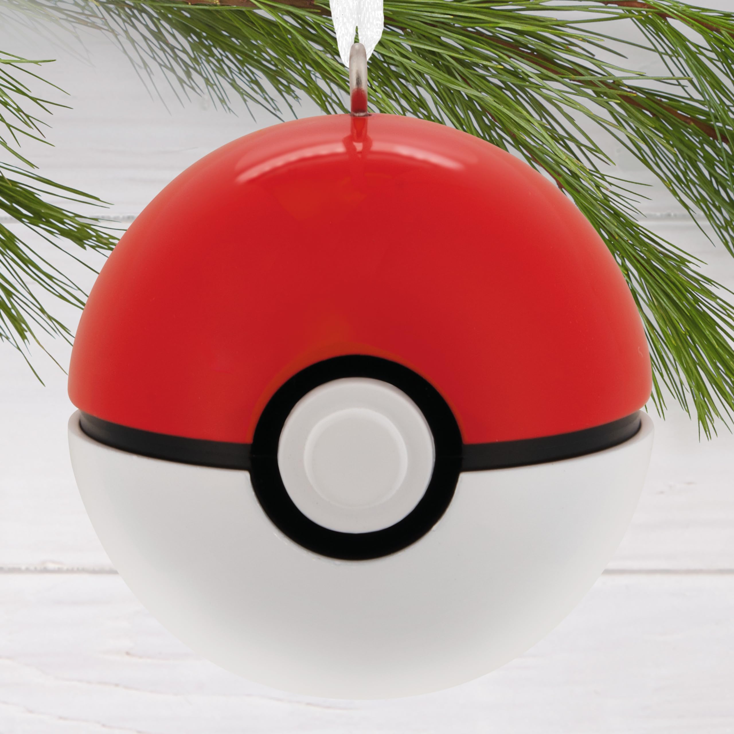 Hallmark Pokémon Poké Ball Christmas Ornament, Metal : Home & Kitchen