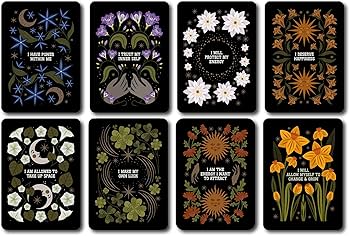 Celestial Flora Affirmations: 52 empowering affirmation cards to