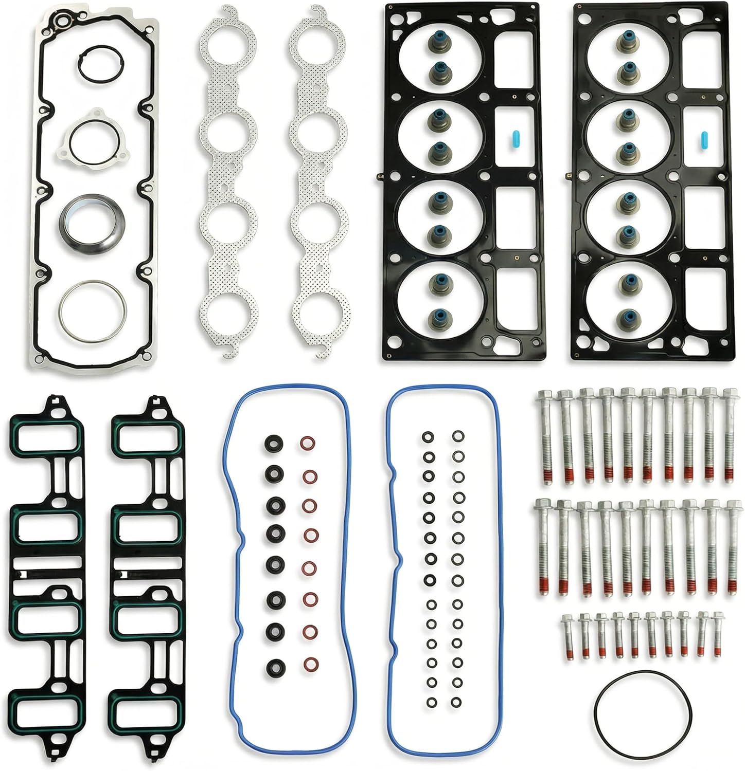 HS26192PT-5 Cylinder Head Gasket Set with TTY Bolts ES72390 for GM LS-Based 6.0L 6.2L V8 Gen IV LS-Based Engines, Fits for 2007-2020 Silverado Sierra Suburban Yukon Escalade, Non-AFM/DOD Conversion