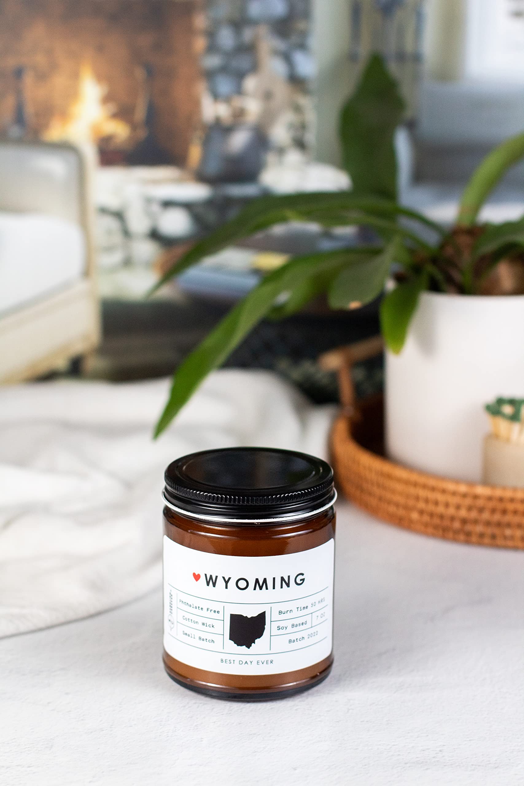 Wyoming State Candle - Rambling Caravan - Soy/Coconut Wax, Cotton Wick, Phthalate Free (7oz) - Pumpkin Caramel Crunch