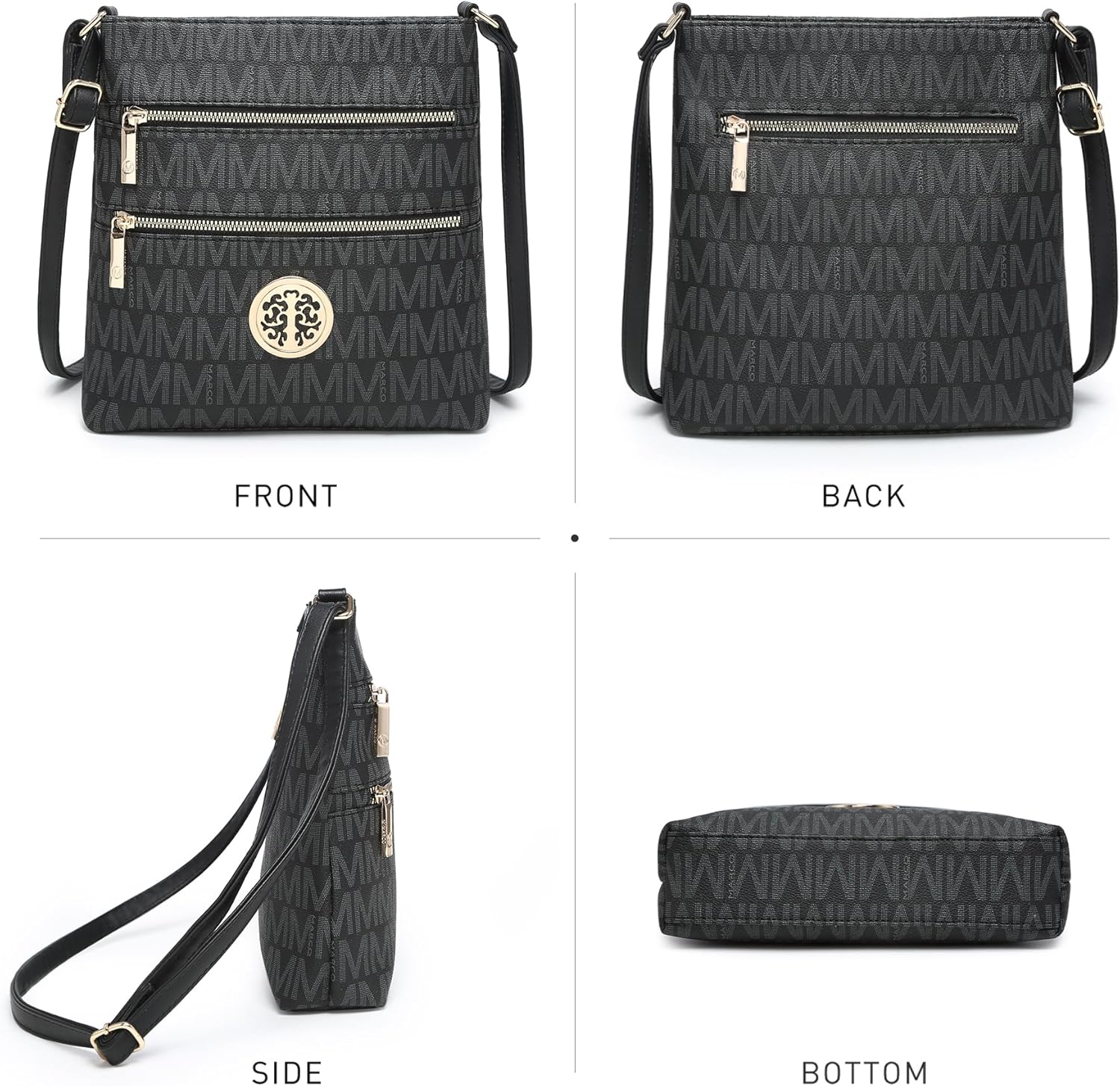 Crossbody Bags for Women Multi Pocket Crossbody Purses Trendy Vegan Leather Shoulder Handbags with Adjustable Strap - Image 3