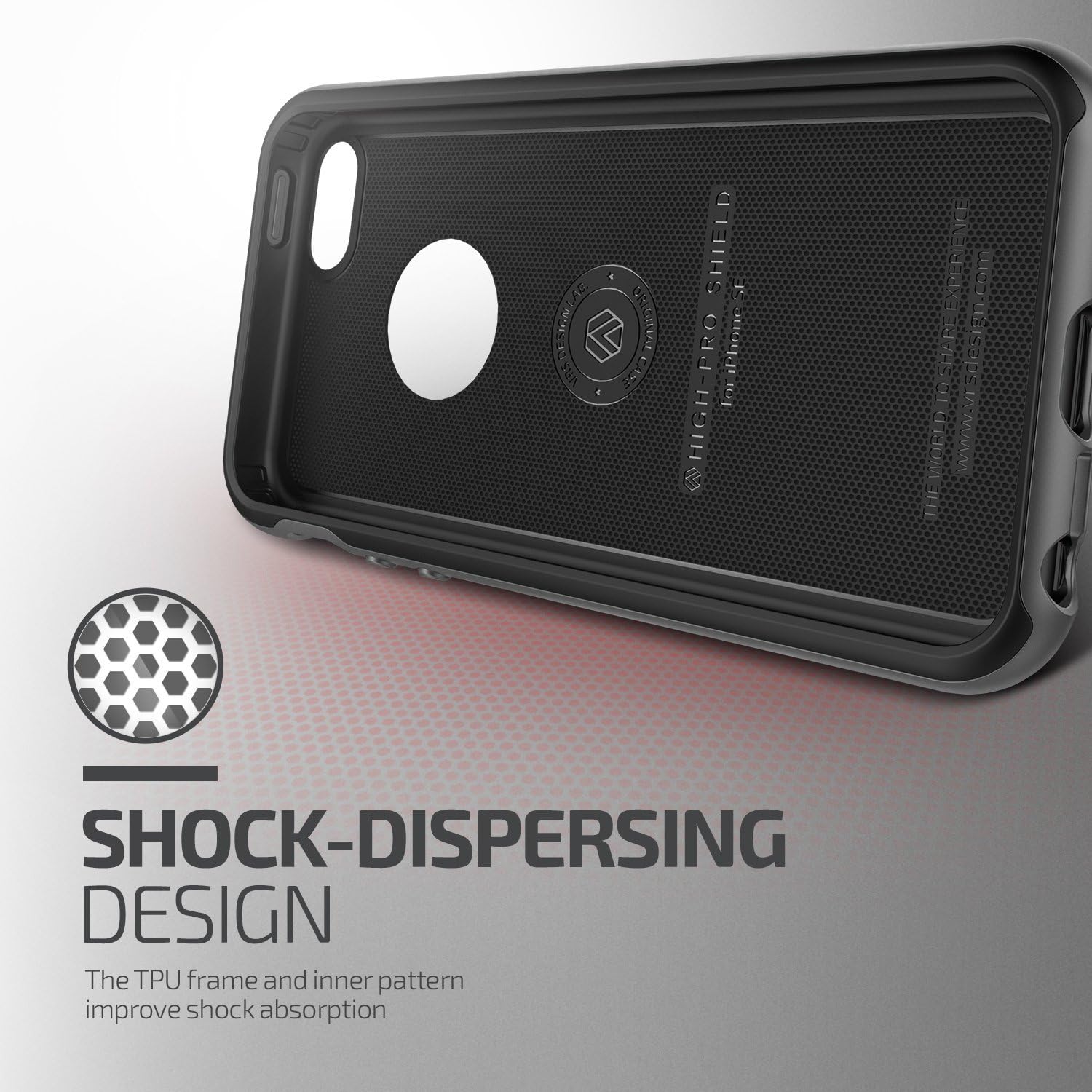 iPhone 5S Case, VRS Design [High Pro Shield][Steel Silver] - [Military Grade Protection][Slim Fit] For Apple iPhone 5S