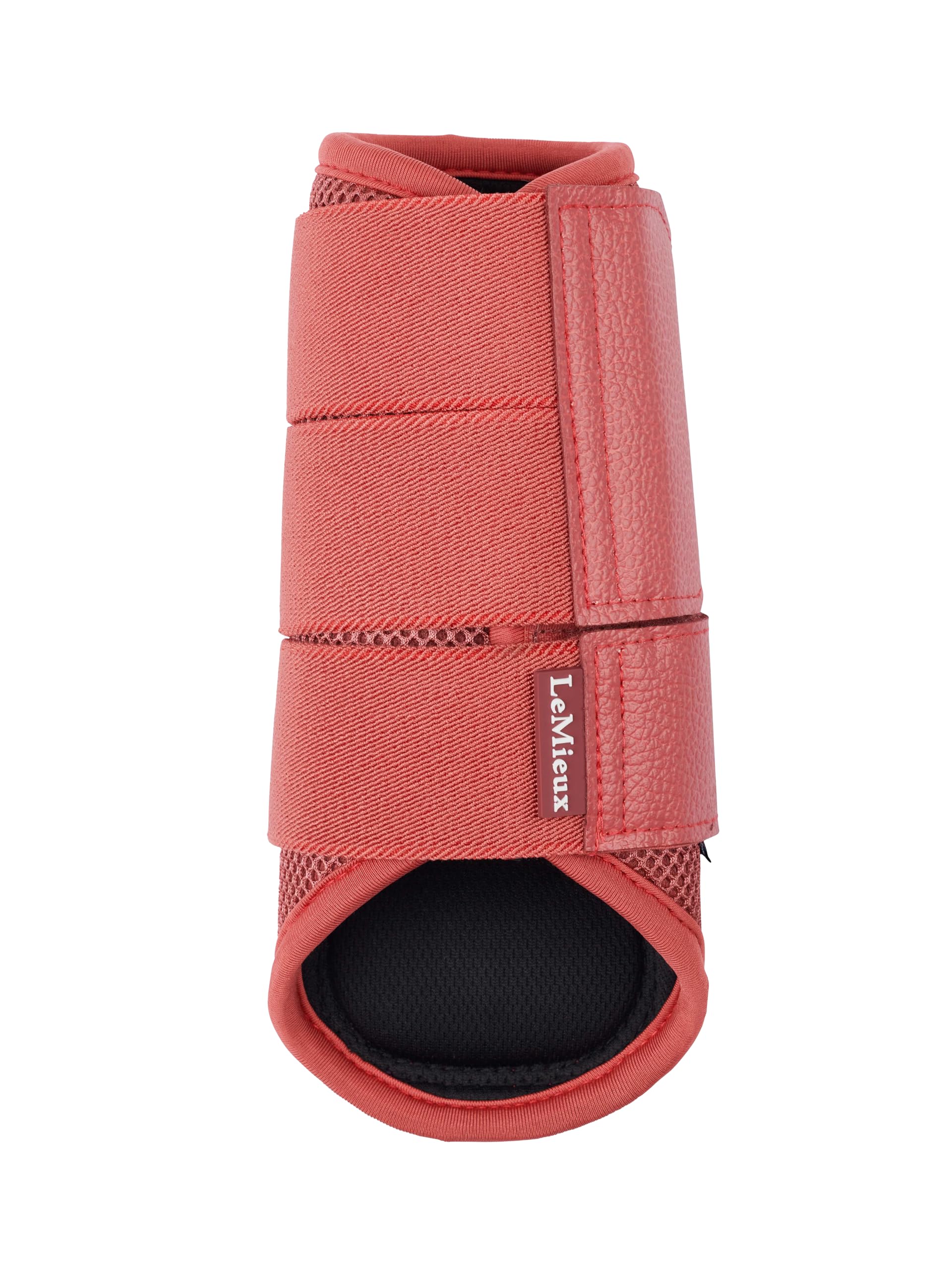 LeMieux Arika Mesh Brushing Boots - Lightweight - Fits Front or Hind Legs - Cranberry - X-Large