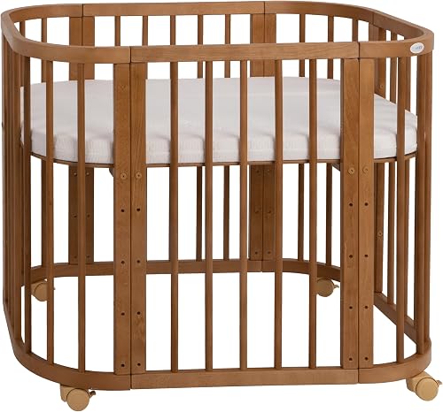 waldin Lit Bébé 5en1, Lit Cododo en Bois 