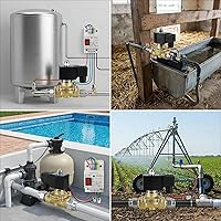 Vista 9 de Válvula de flotador solenoide de latón AC110V - Interruptor automático de control de nivel de agua para tanques de agua, piscinas, canales de ganado