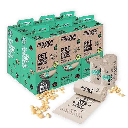 MyEcoWorld® Compostable Pet Poop Bags (720 Bags, 48 Rolls)