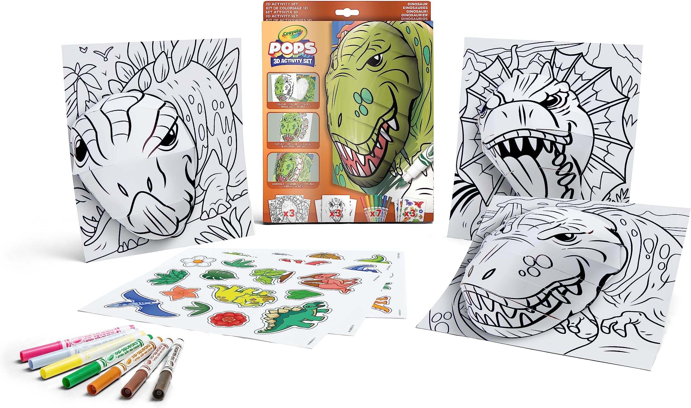 – Pops 3D Coloring Kit - Dinos