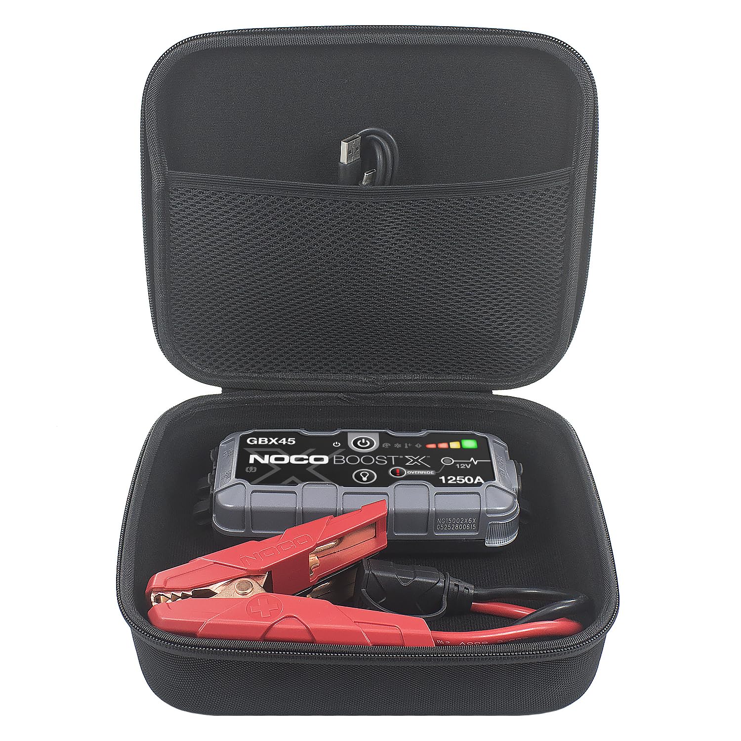 YIIWAY Hard Travel Case Compatible with NOCO Boost X GBX45 / GBX55 / GBX75 Jump Starter Power Pack, Case Only - Black YC88015
