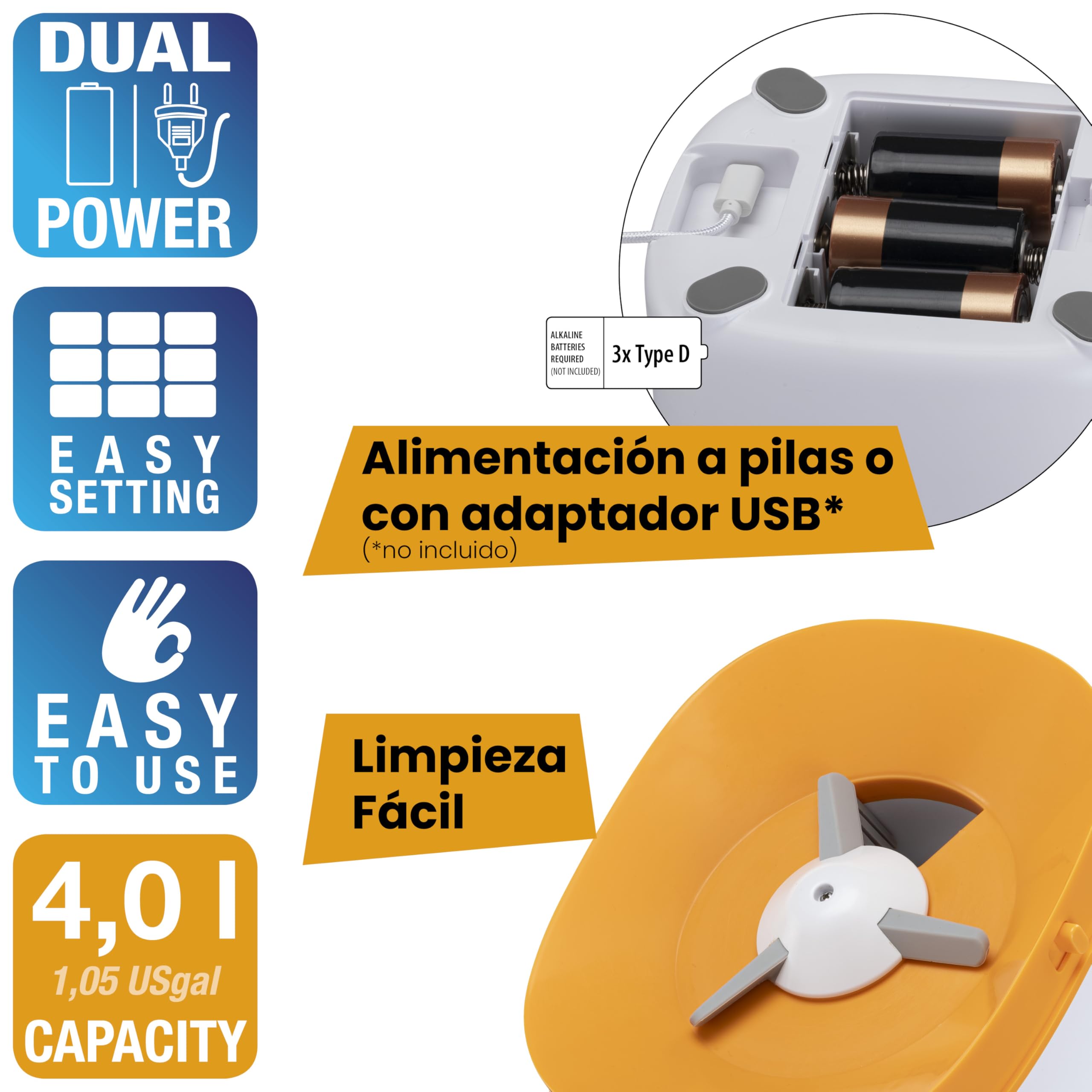 Ferplast Risto Pet Dispensador Automático de Comida para Perros y Gatos, Programable, 4 L de Capacidad, Doble Potencia, 6 Comidas al Día, Pantalla Retroiluminada, Comedero de Acero Inoxidable