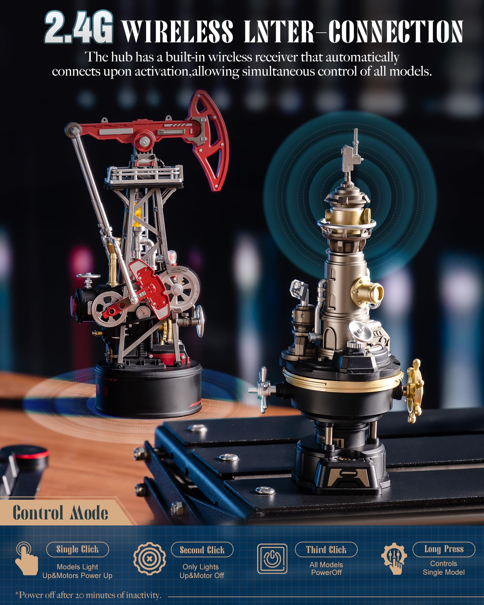 Puzzle 3D Telégrafo Morse ROBOTIME – Modelo Mecánico DIY Con Luz Y Sonido, Estilo Steampunk Para Oficina Y STEM