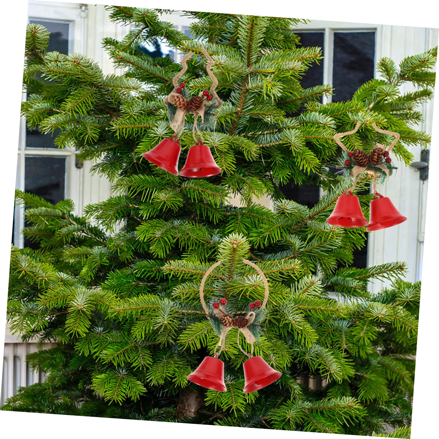 Zerodeko 2 Set Di Campanelle Per Lalbero Di Natale Pendenti A Forma Di Campanella Di Natale Decorazioni Uniche Da Appendere Per Case Camere Da Letto E Soggiorni 3 Pezzi * 2