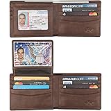 HIMI Wallet for Men-Genuine Leather RFID Blocking Bifold Stylish Wallet With 2 ID Window