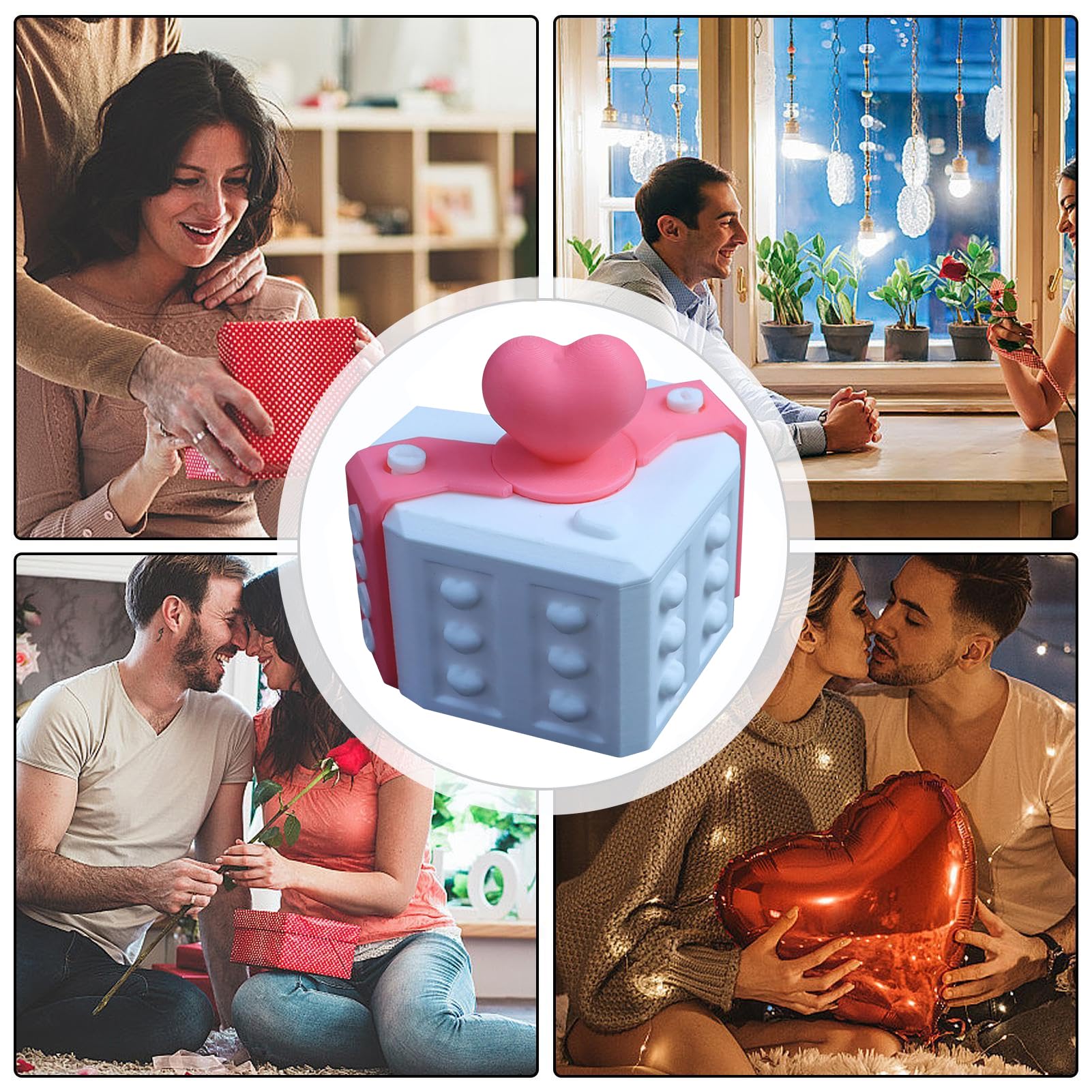 Caja de regalo de broma, con tornillos, creativo e interesante impreso en 3D, molesto para cumpleaños, vacaciones, día de San Valentín, adornos de escritorio para el hogar (A)