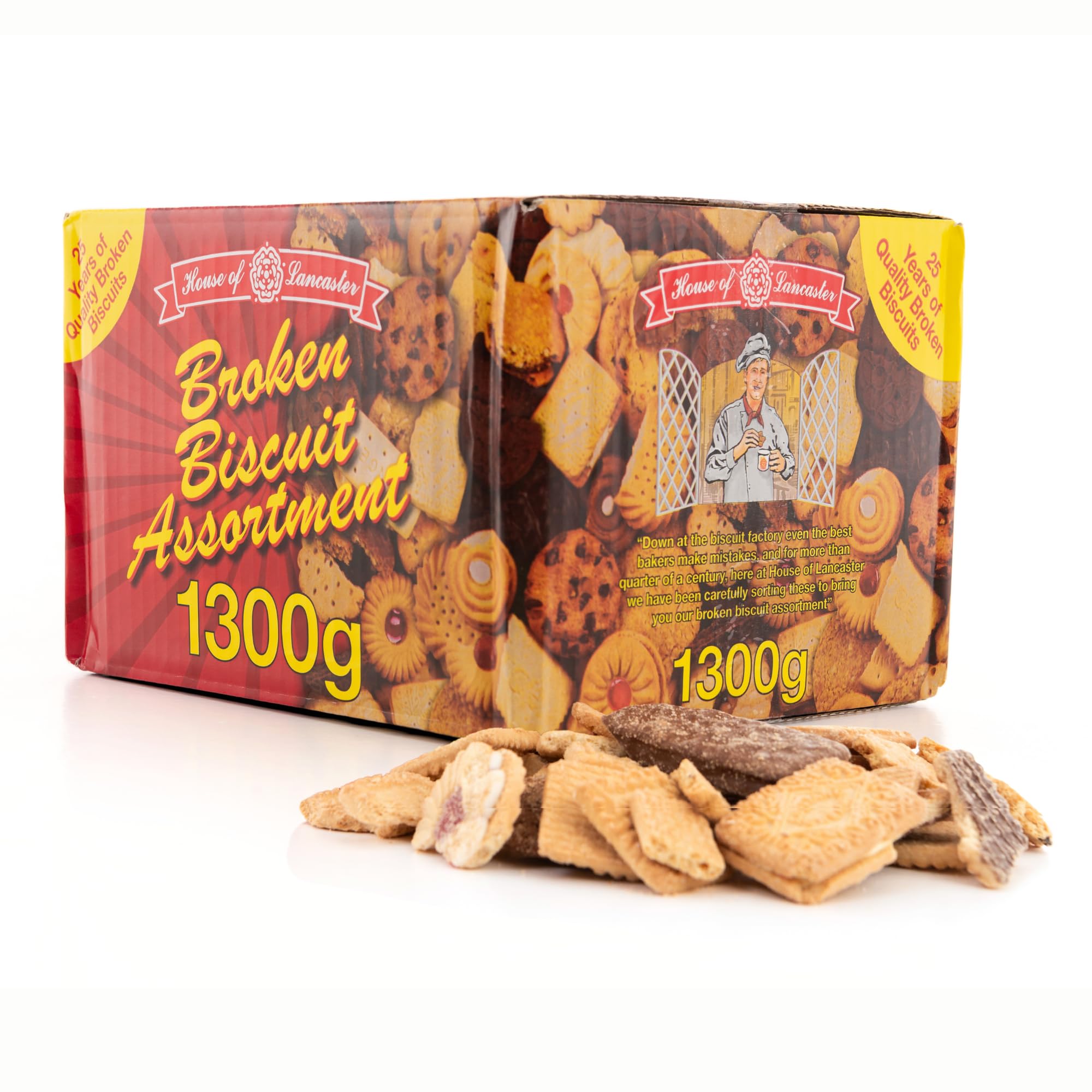 Broken Biscuits - Broken Biscuit Assortment - Chocolate Biscuits Mix - Premium Quality Assorted Cookie Selection - Family Size Sweet Treats - 1300g Pack