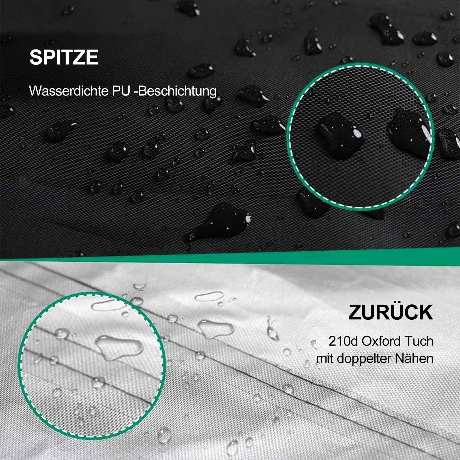 Abdeckung für Gartenmöbel V-Form, Sofa Abdeckung Schutzhülle Gartenmöbel Wasserdicht, Winddicht UV-Beständiges, 210D Oxford Gewebe Schutzhülle für V Form Lounge Sofa, Ecksofa -215 x 215 x 87cm