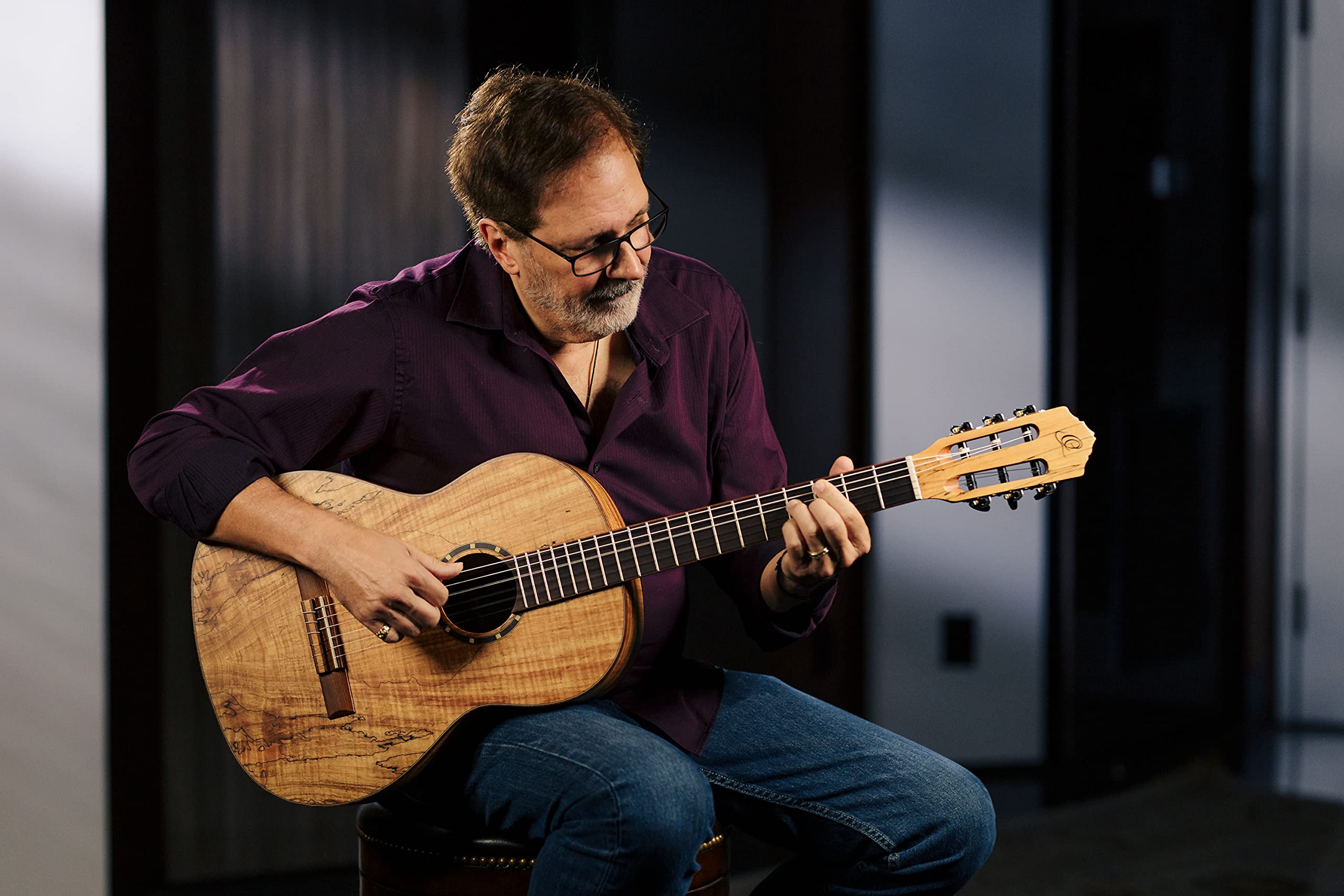 Amazon.com: Ortega Guitars 6 String Private Room Spalted Maple