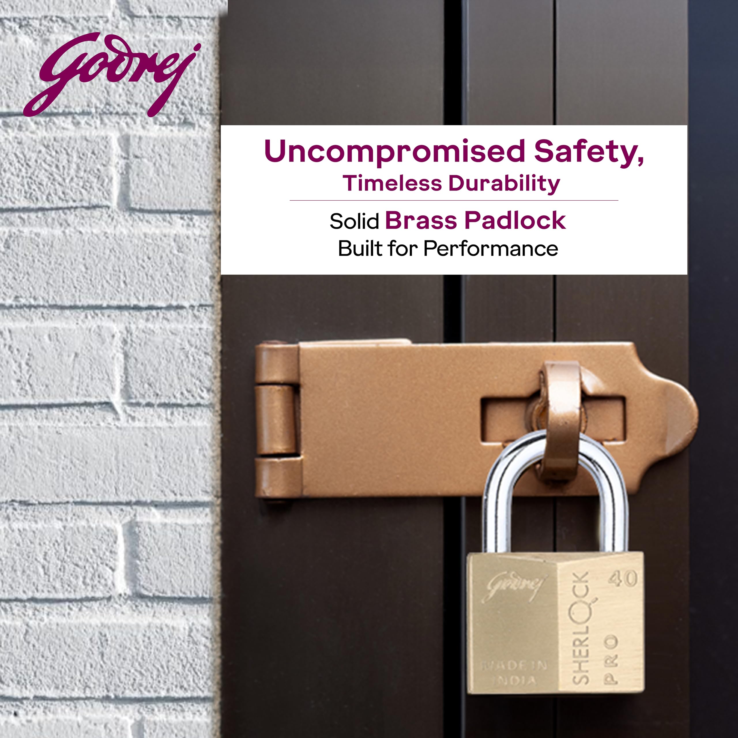 Godrej Sherlock Pro Padlock - 40mm with 3 Keys -2 Godrej Sherlock Pro Padlock - 40mm with 3 Keys -2
