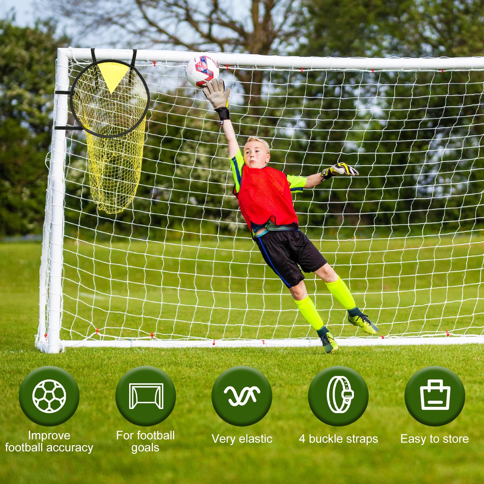 équipement Entraînement Sport Cibles But Football TOBWOLF - Lot De 4 Avec Sangles Réglables Accessoire Foot Entraînement