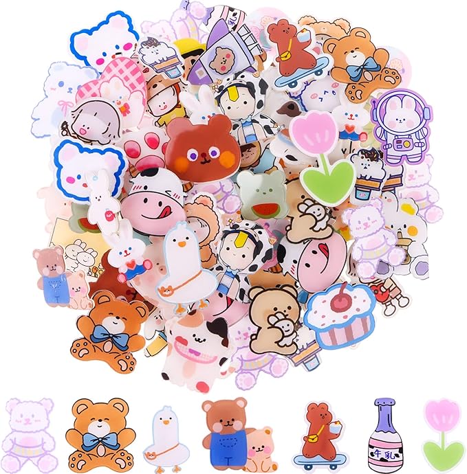 BANBAN 80 Pcs Acrylic Cute Pins for Backpacks Aesthetic Cartoon Kawaii