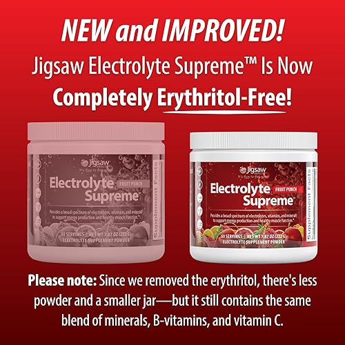 Miniatura 3 de Jigsaw Health Electrolyte Supreme  Amplio espectro de electrolitos + oligominerales  Sabor a ponche de frutas  60 porciones (tarro)