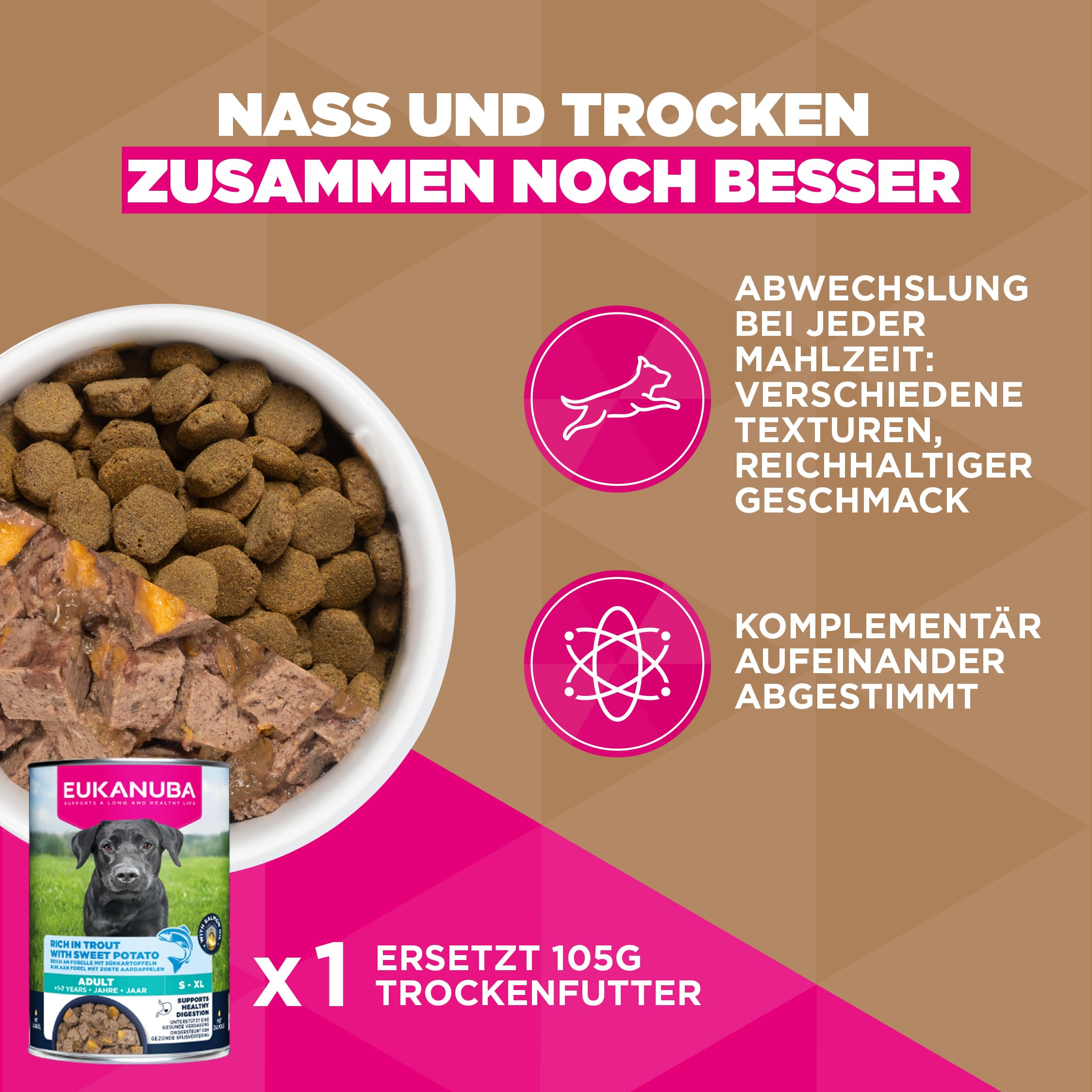 Eukanuba Hundefutter getreidefrei mit Fisch für große Rassen, Premium Trockenfutter ohne Getreide für ausgewachsene Hunde, 12 kg