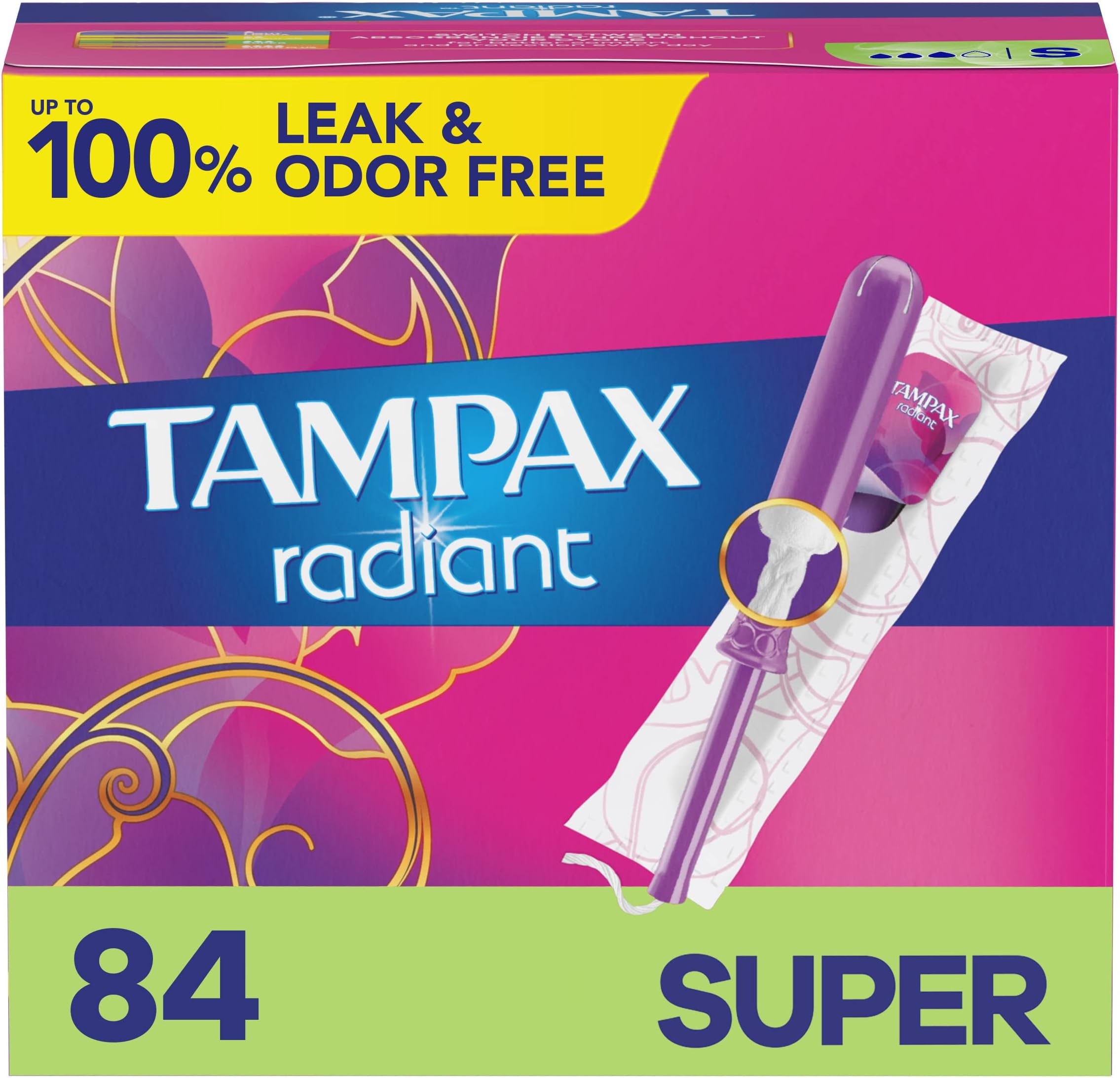 Tampax Pearl Tampons Super Plus Absorbency, With Leakguard