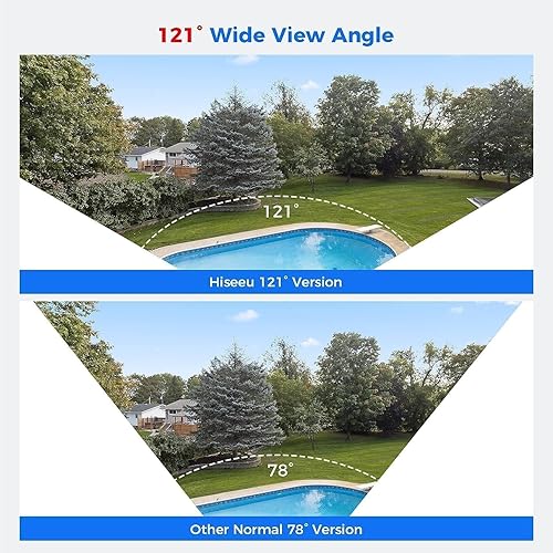 Miniatura 2 de Audio de 2 vías+gran angular de 121 Sistema de cámara de seguridad Hiseeu 4K 8MP PoE, 8 cámaras de seguridad con cable IP de 5MP para interiores y