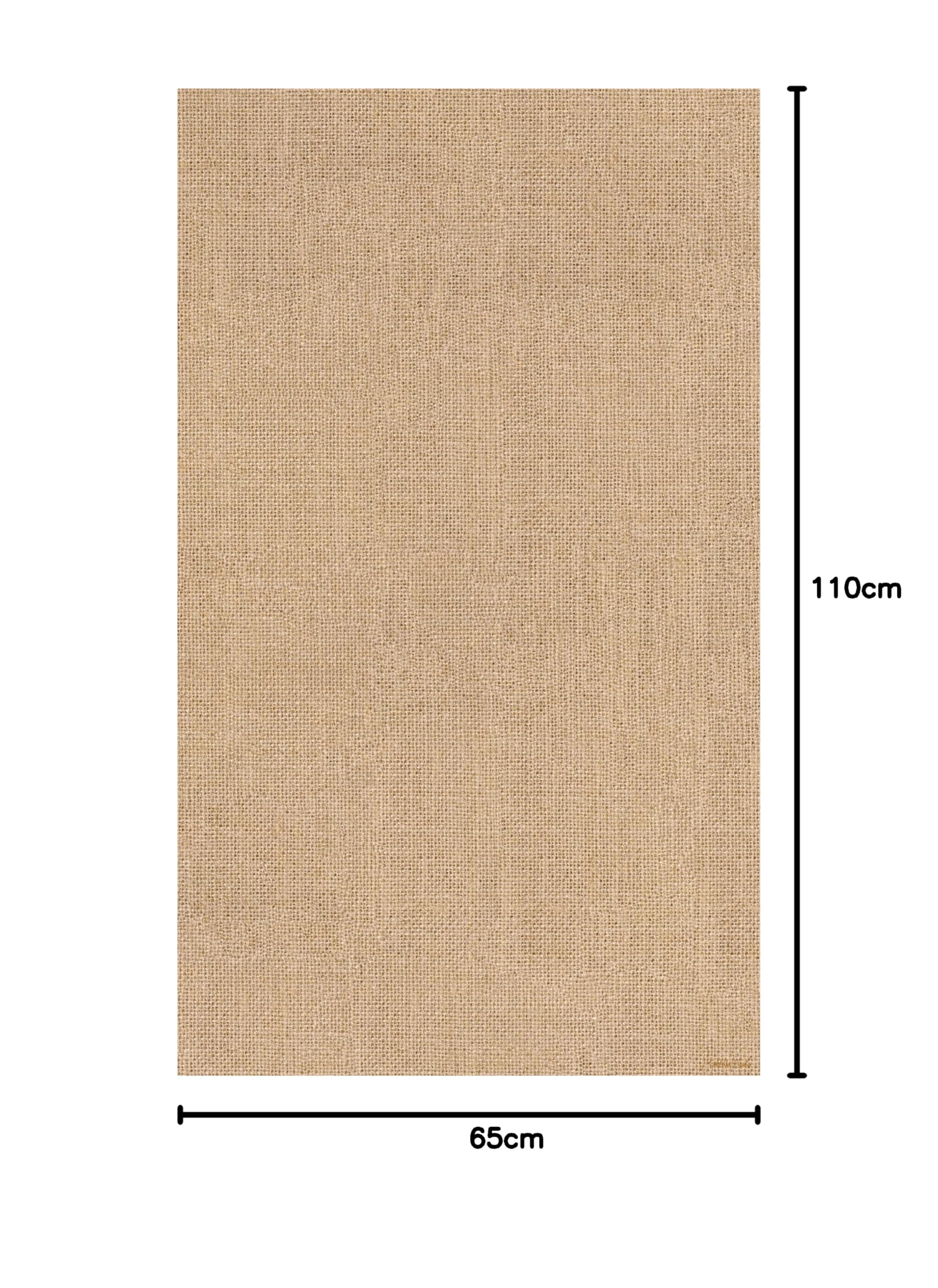 DobleUve Estudio Alfombra Vinílica Lisa Impresa | Yute Marrón | 65x110 cm | Impermeable Antideslizante Antihongos | Cocina Salón | Infantil | Suelo PVC