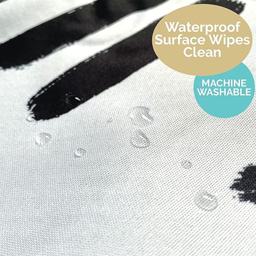 Miniatura 5 de JumpOff Jo - Tapete grande para salpicar debajo de la silla alta, asiento elevador, mesa, atrapa alimentos - Protege el suelo y la alfombra de