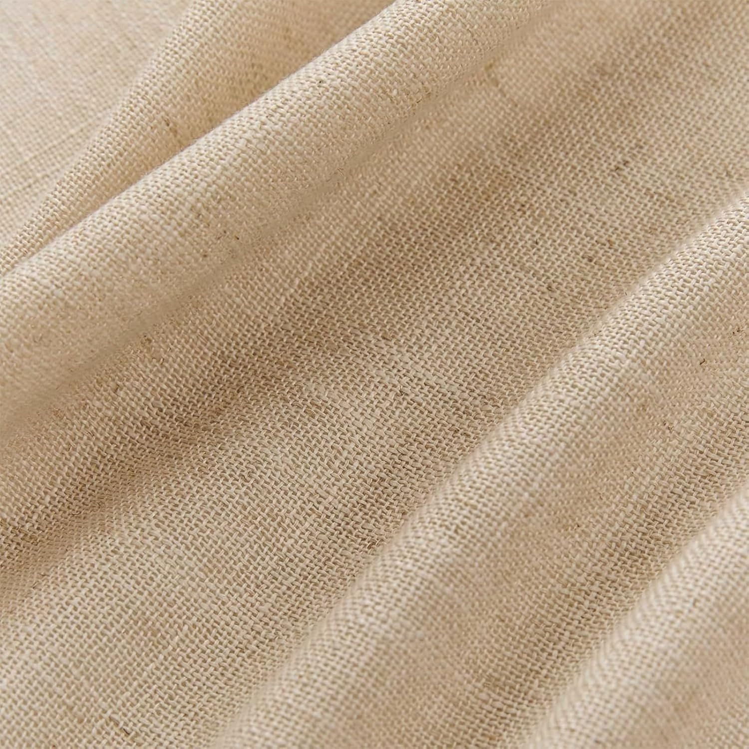 Joydeco Linen Curtains 108 Inch Length 2 Panel Sets,Light Filtering Curtains for Bedroom 52 Inch Wide Living Room Drapes with Back Tabs & Rod Pockets (W52 x L108 Inch, Ecru) Ecru 52"W x 108"L (Pack of 2)