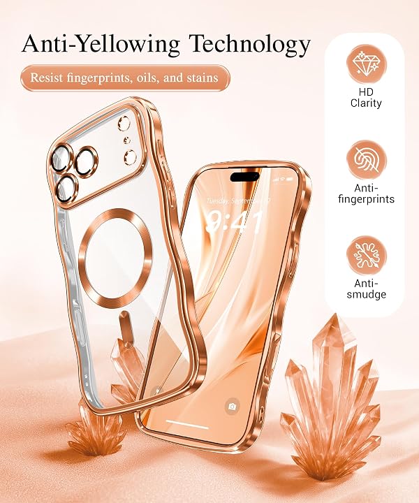 GVIEWIN for iPhone 17 Pro Max Case Compatible with MagSafe Cute Wave Frame by GVIEWIN - Used condition - Image 8