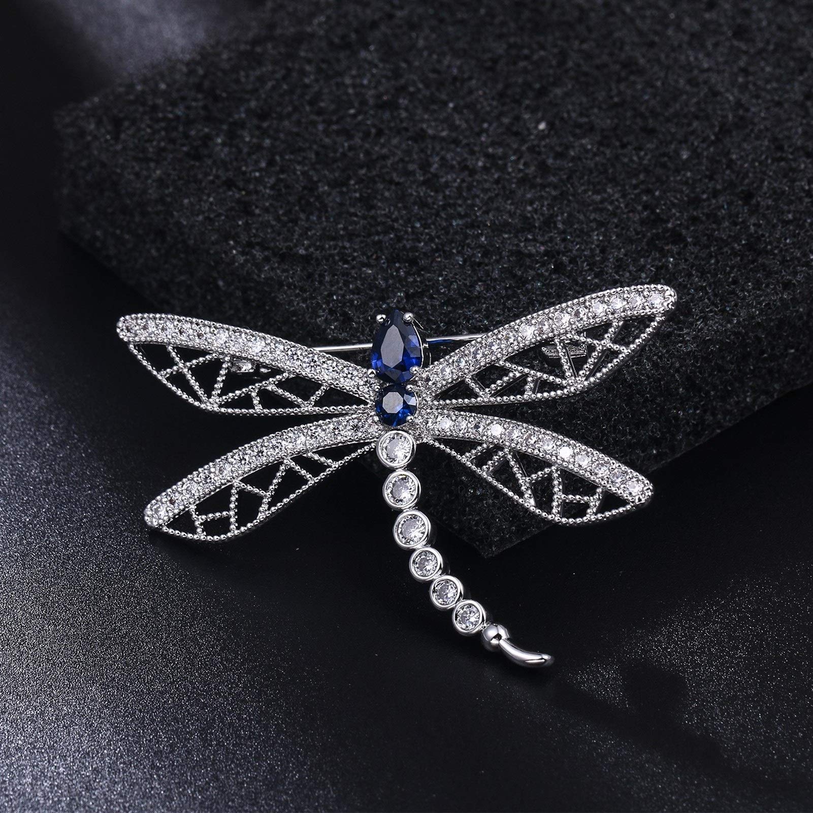 WXKAGF Brosche mit Zirkonia-Kristallen, Libellen-Brosche für Damen