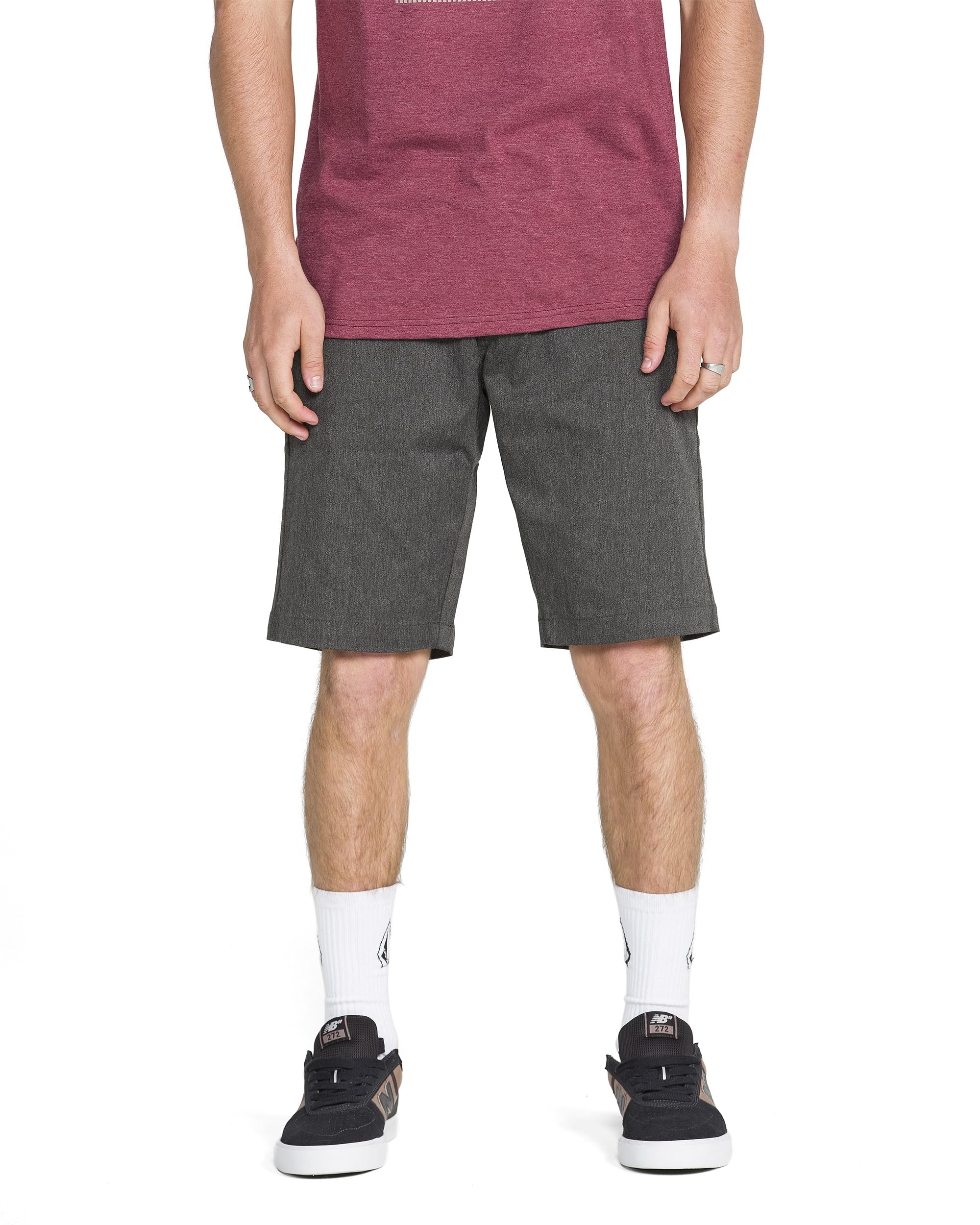 Men's Vmonty Stretch Chino Short, Charcoal Heather, 32